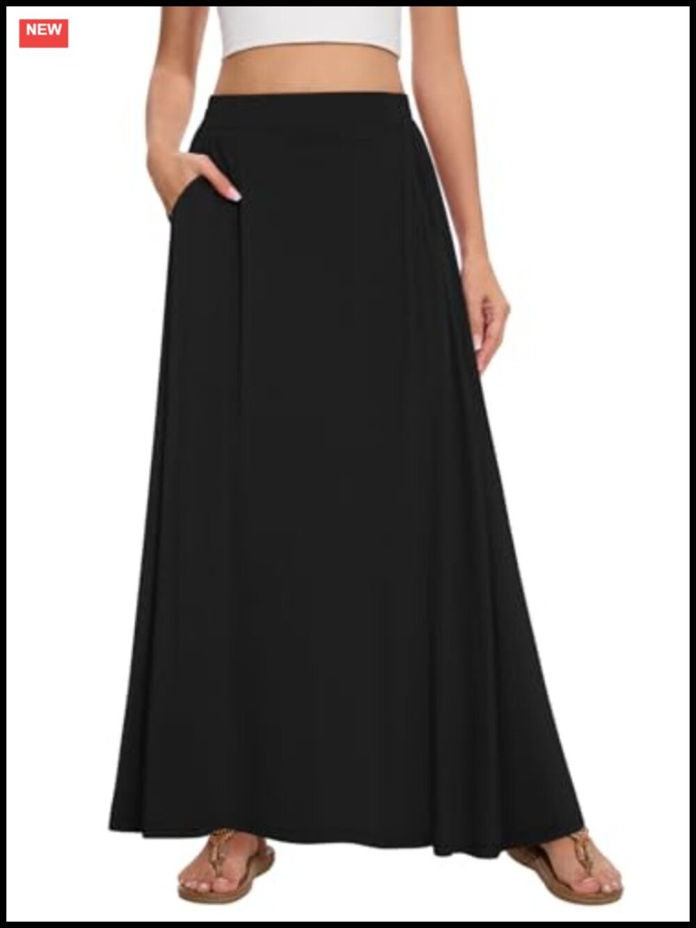 Women's Maxi Skirt Long Flowy A-Line High Waist Casual Summer
